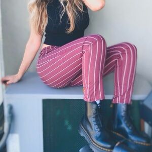 Kendall & Kylie Striped Skinny Pants